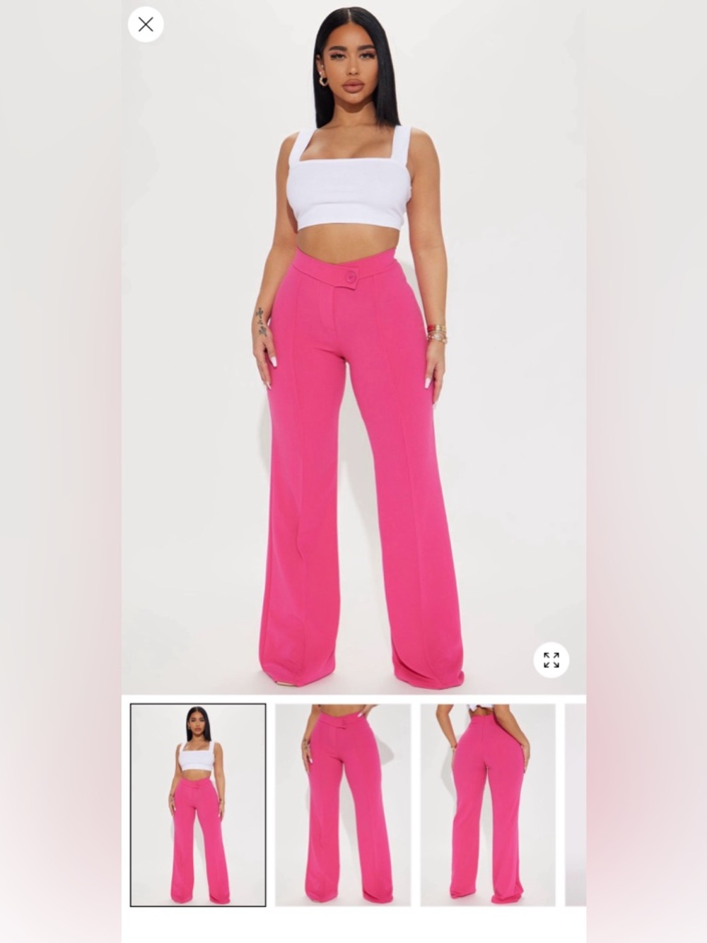 Fashion Nova Pink Wide Leg Pants